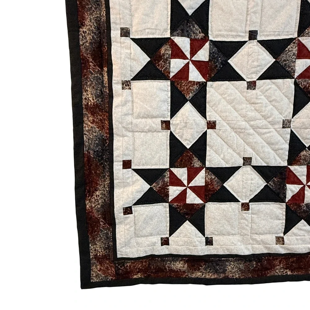 Handmade Quilt Wall‎ Hanging Americana Star Pattern Rustic Farmhouse Decor